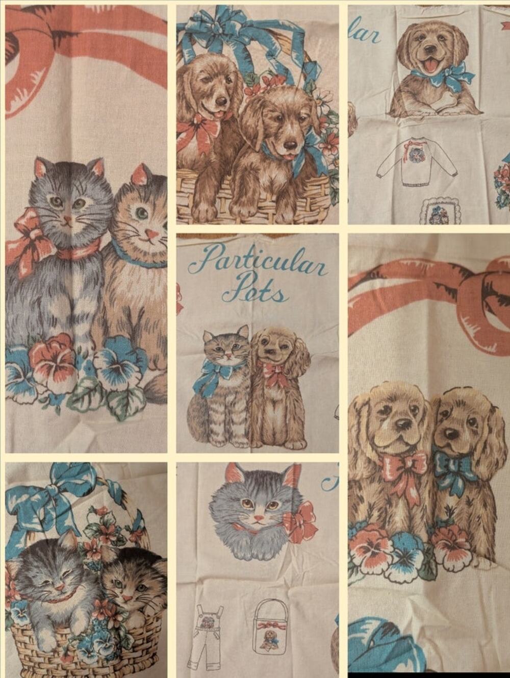 PARTICULAR PETS PANEL Dogs (Puppies) and Cats (Kittens) Fabric